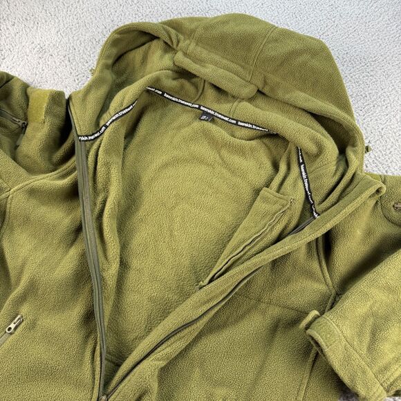 Baerskin Tactical Hoodie Mens Large Green Fleece Full Zip Jacket Pocket Utility - Picture 6 of 16